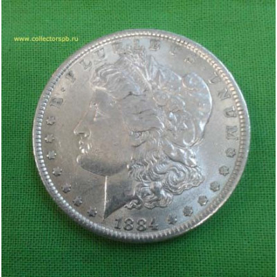 Монета 1 доллар США 1884 г. Серебро. (Моргановкий доллар)